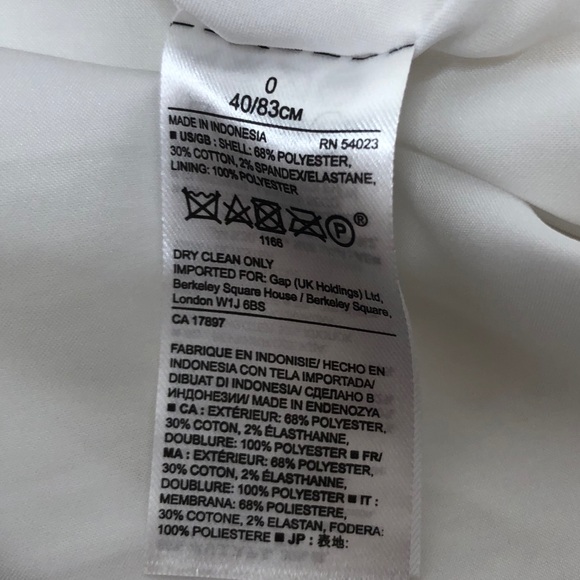 Banana Republic white jacquard skirt NWOT 0 - Picture 7 of 8